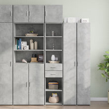 Opbergkast Smal 40X42,5X225 Cm Bewerkt Hout 1 40 x 42.5 x 225 cm Betongrijs