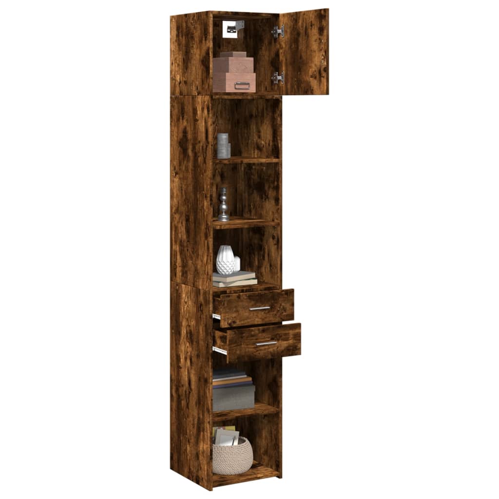 Opbergkast Smal 40X42,5X225 Cm Bewerkt Hout Kleur 1