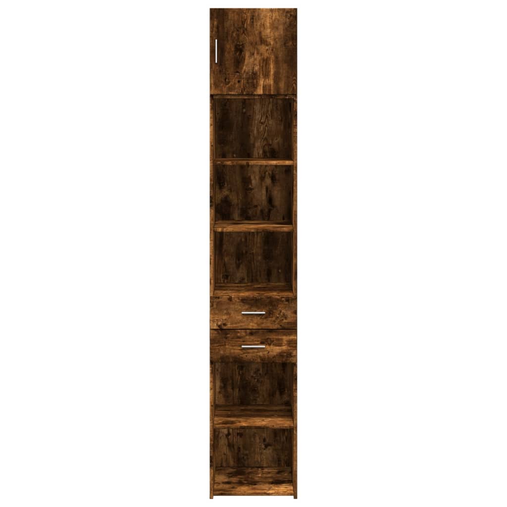 Opbergkast Smal 40X42,5X225 Cm Bewerkt Hout Kleur 1