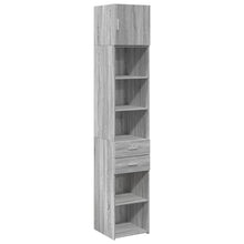 Opbergkast smal 40x42,5x225 cm bewerkt hout grijs sonoma eiken
