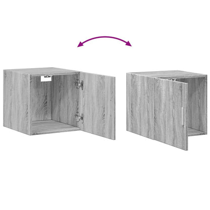 Opbergkast smal 40x42,5x225 cm bewerkt hout grijs sonoma eiken