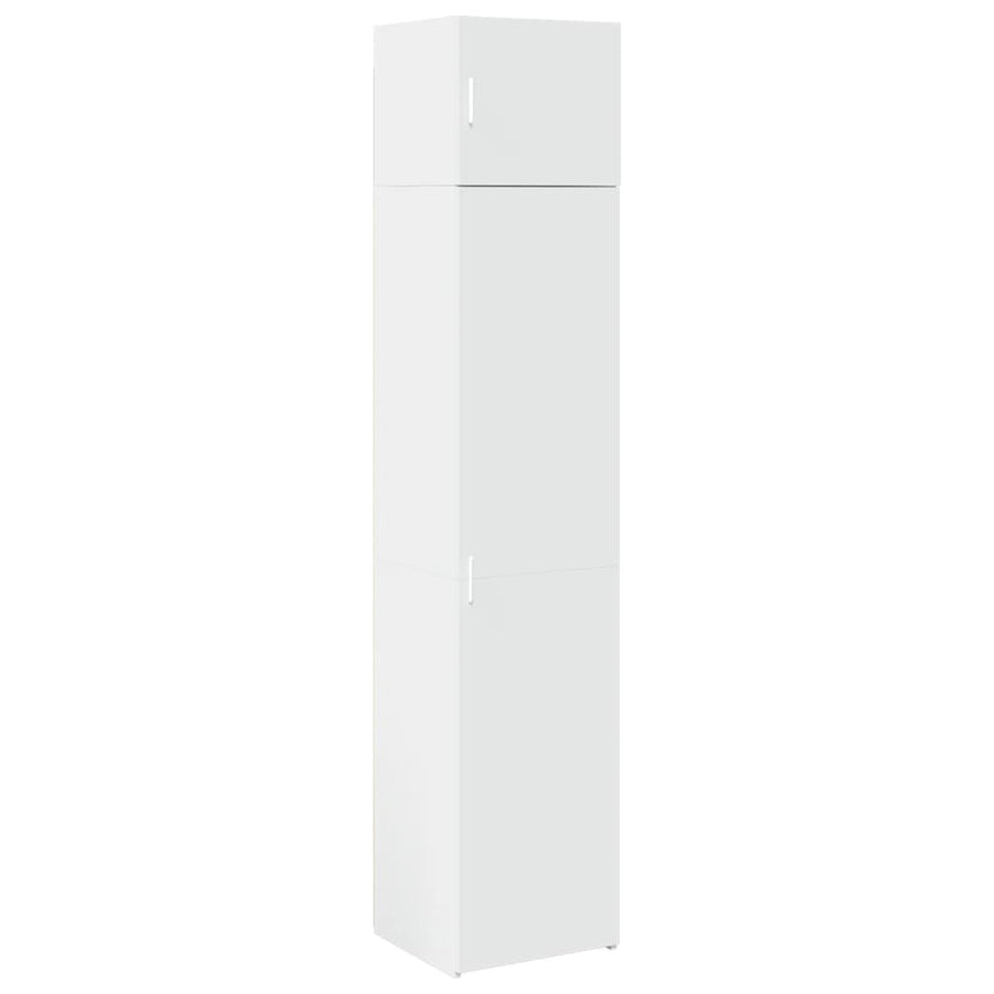 Opbergkast Smal 45X42,5X225 Cm Bewerkt Hout Wit