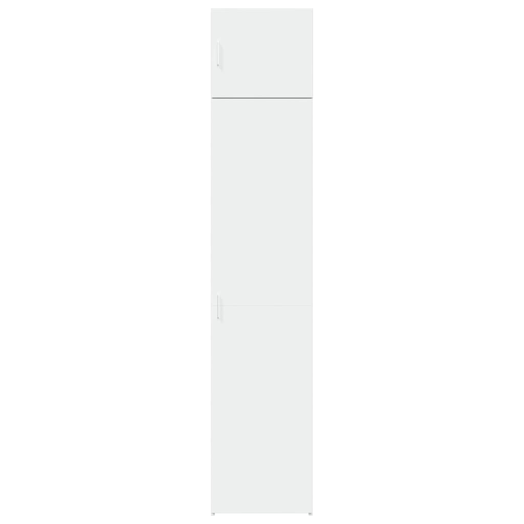 Opbergkast Smal 45X42,5X225 Cm Bewerkt Hout Wit