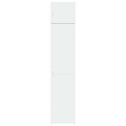 Opbergkast Smal 45X42,5X225 Cm Bewerkt Hout Wit