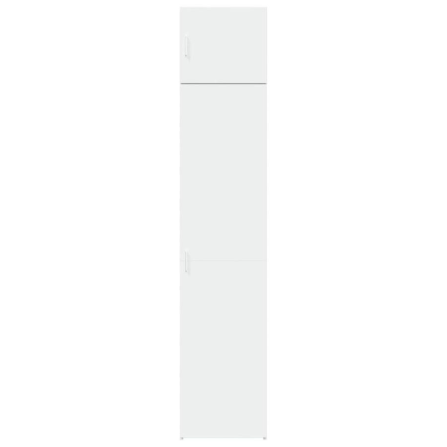 Opbergkast Smal 45X42,5X225 Cm Bewerkt Hout Wit