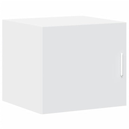 Opbergkast Smal 45X42,5X225 Cm Bewerkt Hout Wit