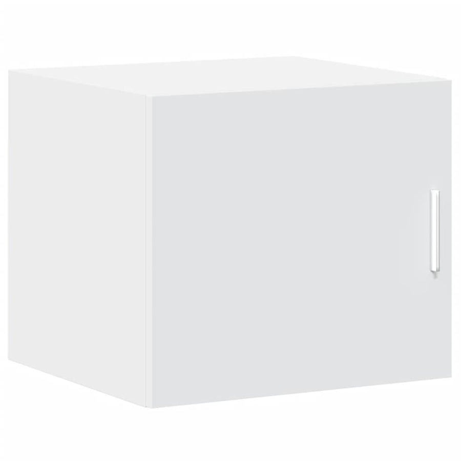 Opbergkast Smal 45X42,5X225 Cm Bewerkt Hout Wit