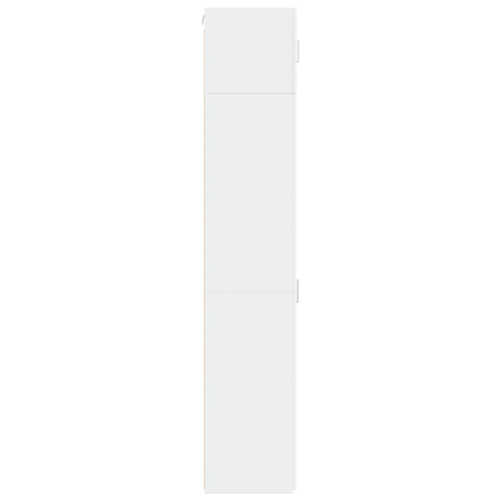 Opbergkast Smal 45X42,5X225 Cm Bewerkt Hout Wit