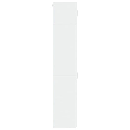 Opbergkast Smal 45X42,5X225 Cm Bewerkt Hout Wit