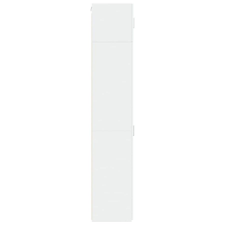Opbergkast Smal 45X42,5X225 Cm Bewerkt Hout Wit