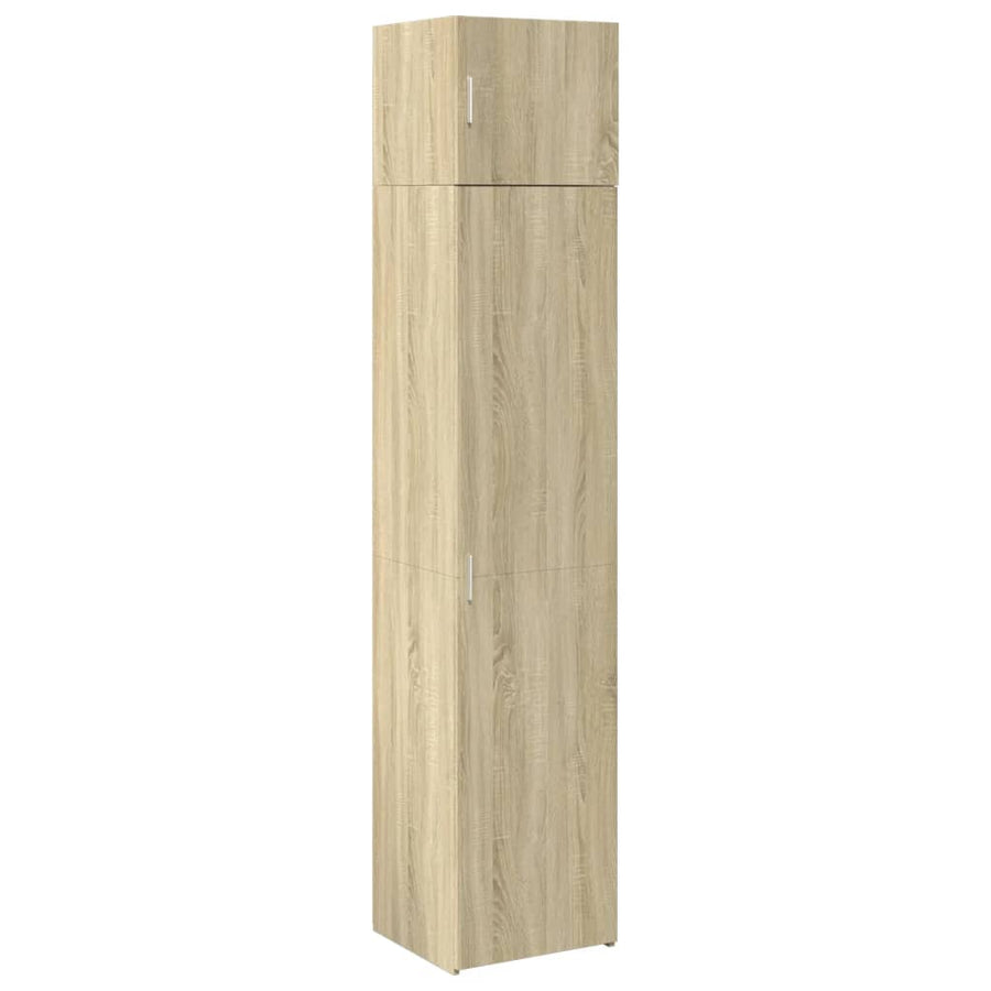 Opbergkast Smal 45X42,5X225 Cm Bewerkt Hout Kleurig Sonoma eiken