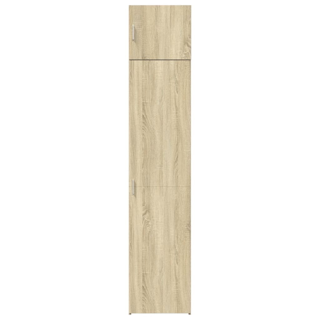 Opbergkast Smal 45X42,5X225 Cm Bewerkt Hout Kleurig Sonoma eiken