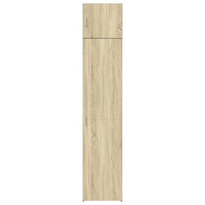 Opbergkast Smal 45X42,5X225 Cm Bewerkt Hout Kleurig Sonoma eiken