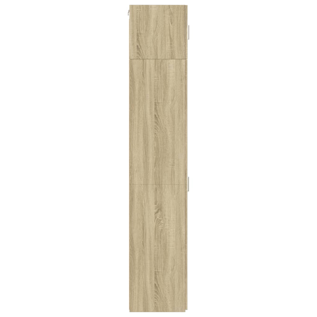 Opbergkast Smal 45X42,5X225 Cm Bewerkt Hout Kleurig Sonoma eiken