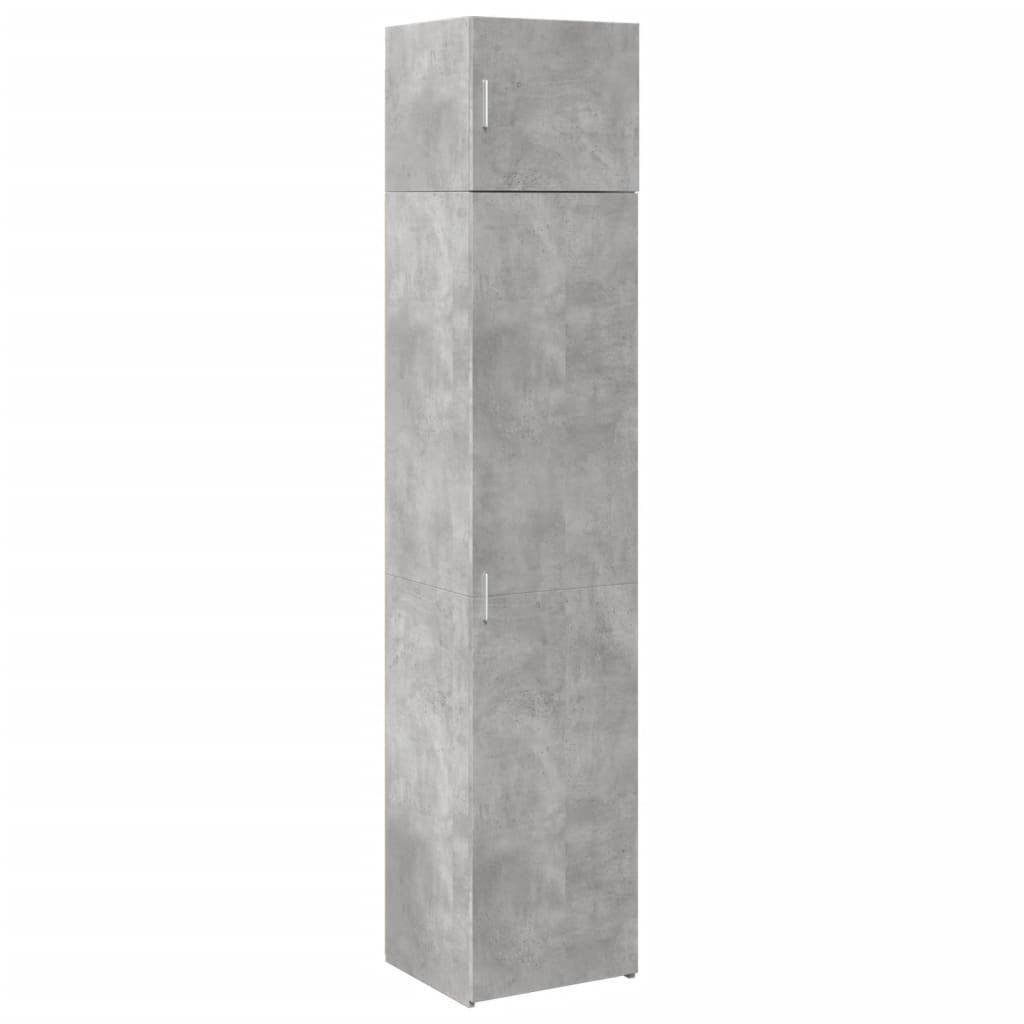 Opbergkast smal 45x42,5x225 cm bewerkt hout betongrijs