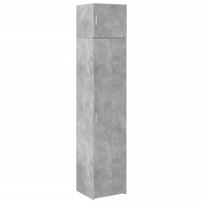 Opbergkast smal 45x42,5x225 cm bewerkt hout betongrijs