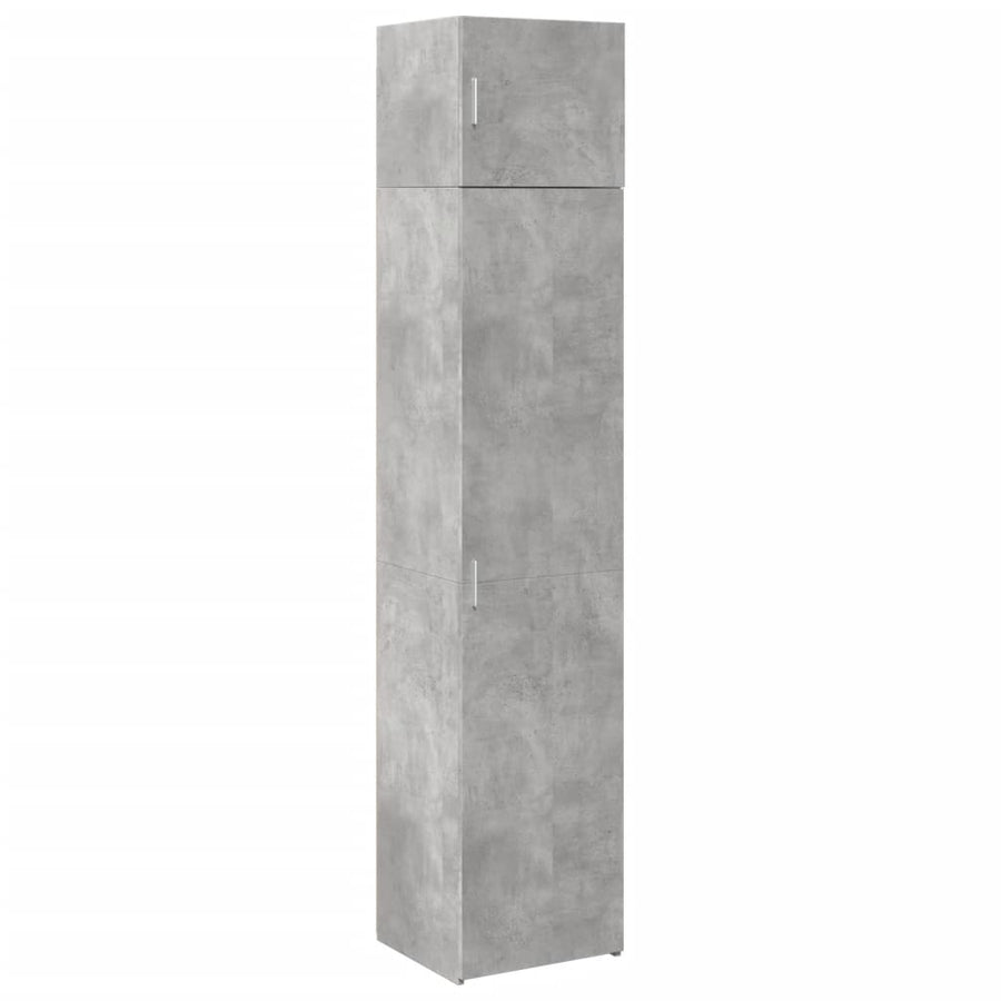 Opbergkast smal 45x42,5x225 cm bewerkt hout betongrijs