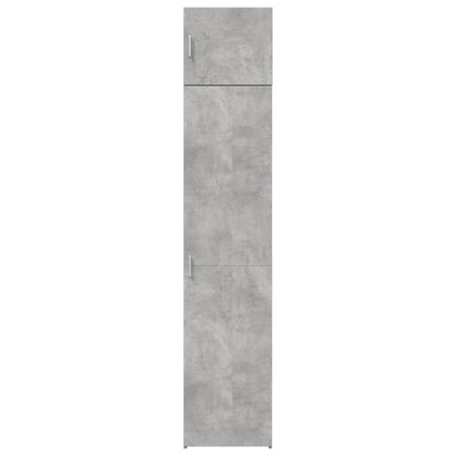 Opbergkast smal 45x42,5x225 cm bewerkt hout betongrijs