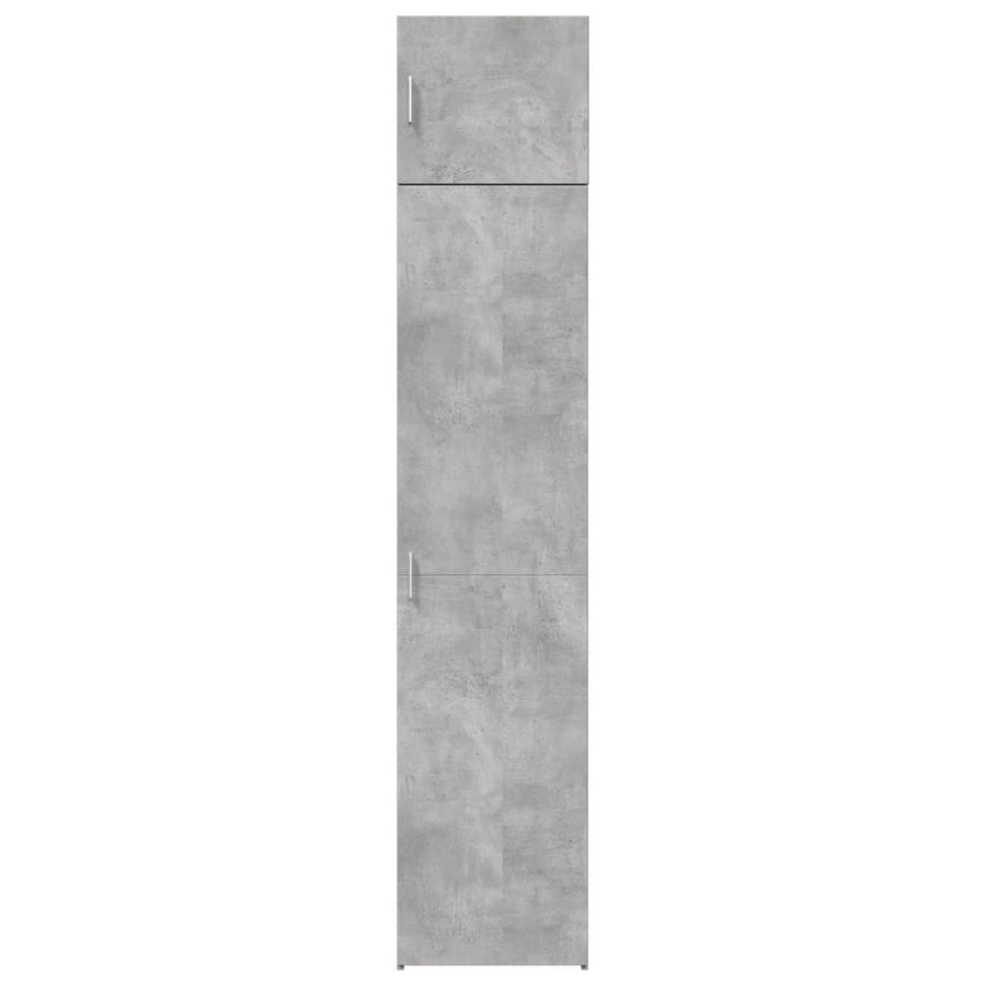 Opbergkast smal 45x42,5x225 cm bewerkt hout betongrijs
