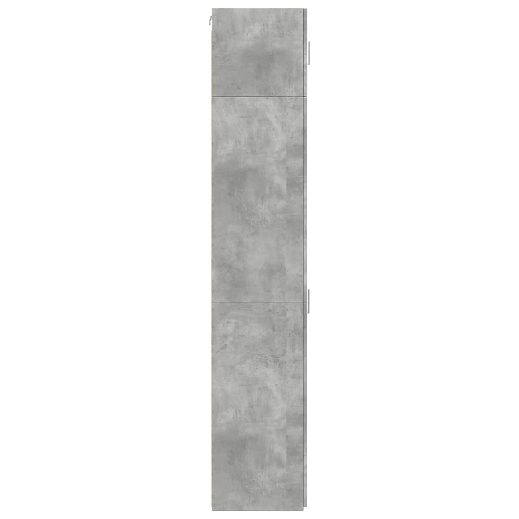 Opbergkast smal 45x42,5x225 cm bewerkt hout betongrijs