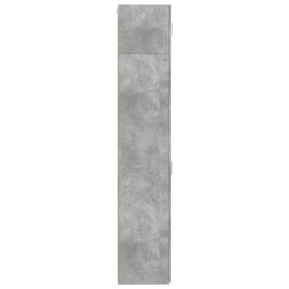 Opbergkast smal 45x42,5x225 cm bewerkt hout betongrijs