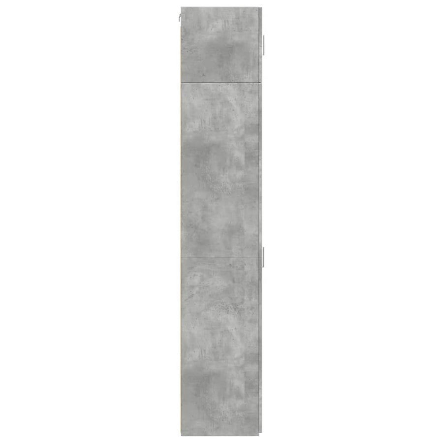 Opbergkast smal 45x42,5x225 cm bewerkt hout betongrijs