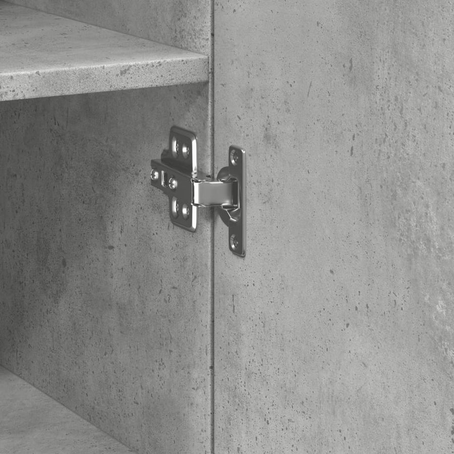 Opbergkast smal 45x42,5x225 cm bewerkt hout betongrijs
