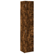 Opbergkast smal 45x42,5x225 cm bewerkt hout gerookt eikenkleur