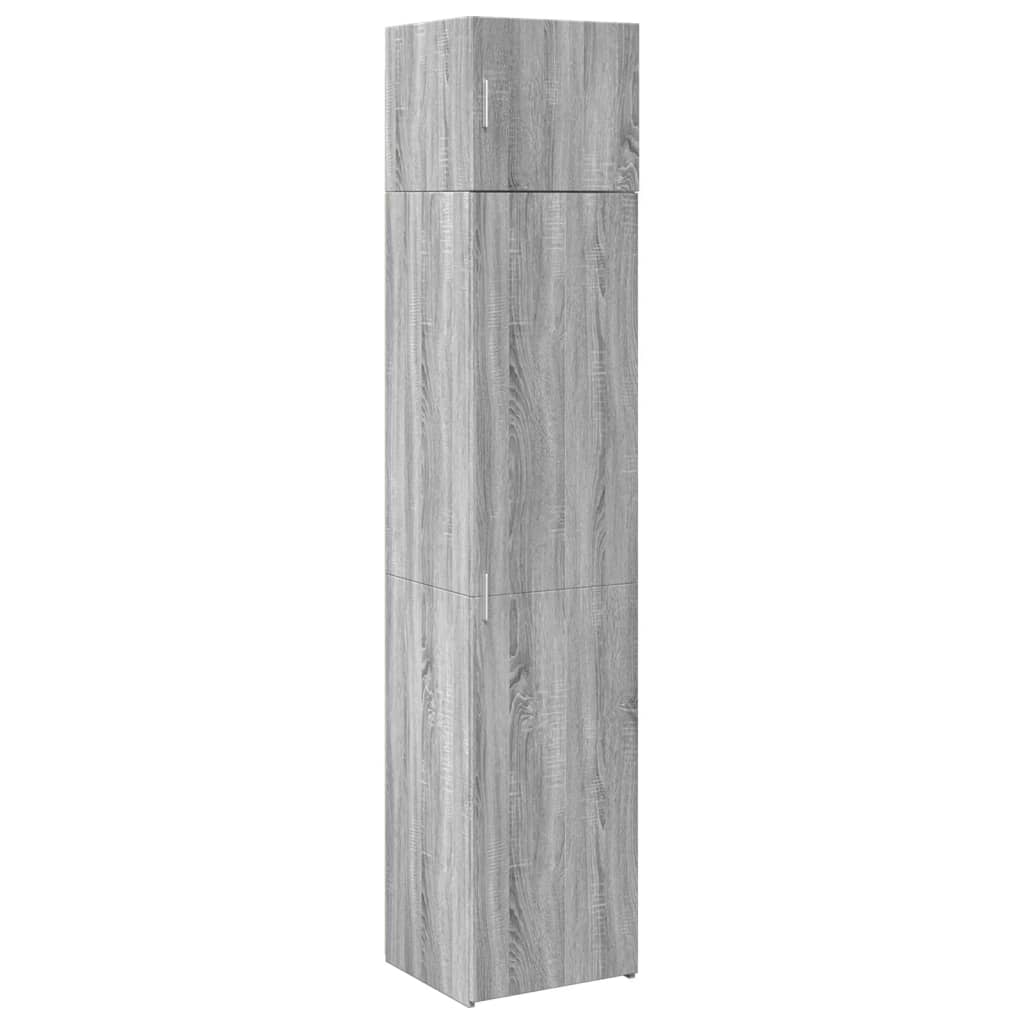 Opbergkast smal 45x42,5x225 cm bewerkt hout grijs sonoma eiken