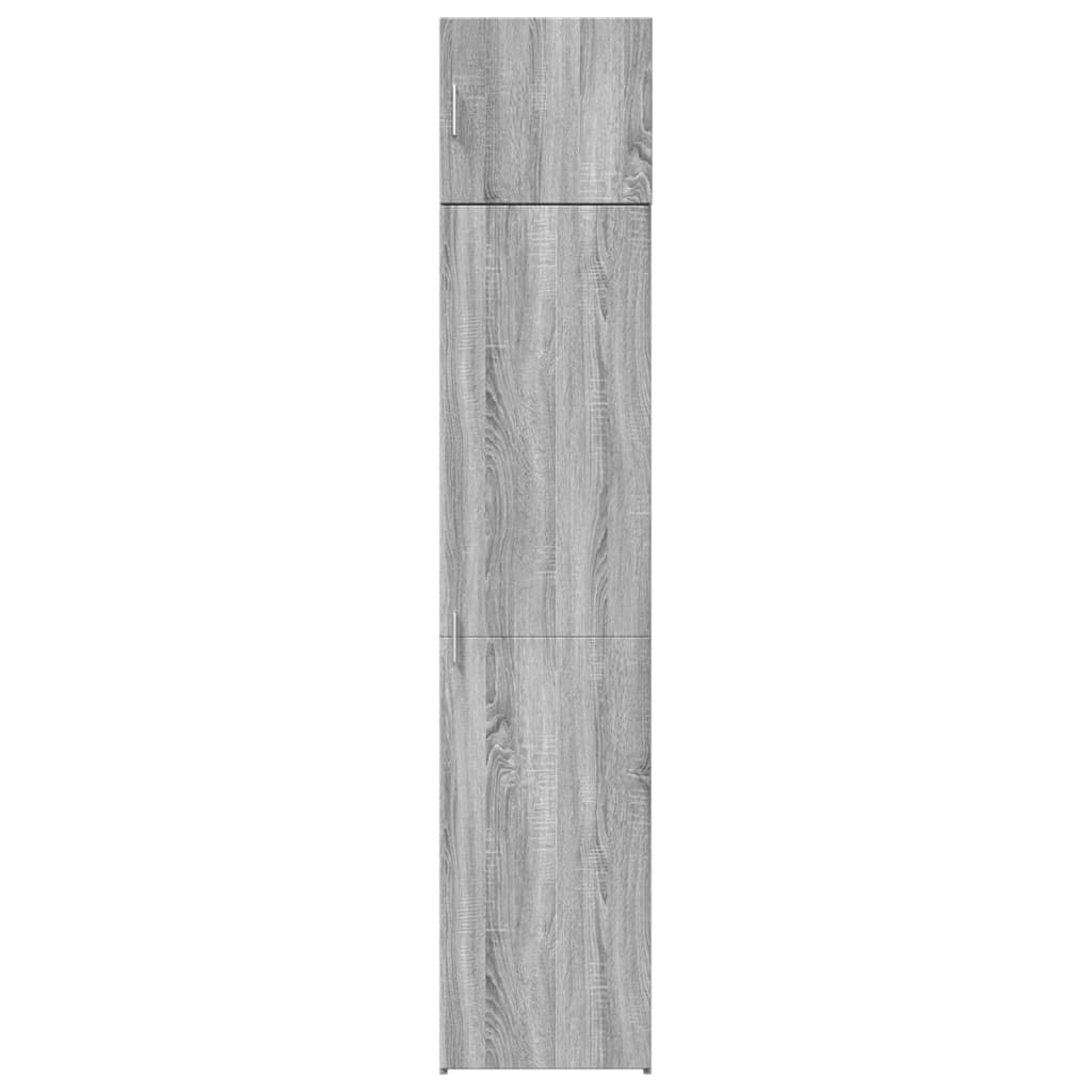 Opbergkast smal 45x42,5x225 cm bewerkt hout grijs sonoma eiken