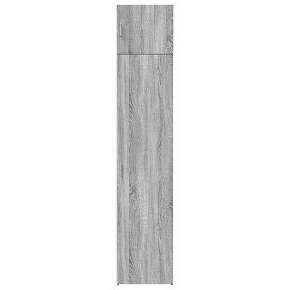 Opbergkast smal 45x42,5x225 cm bewerkt hout grijs sonoma eiken