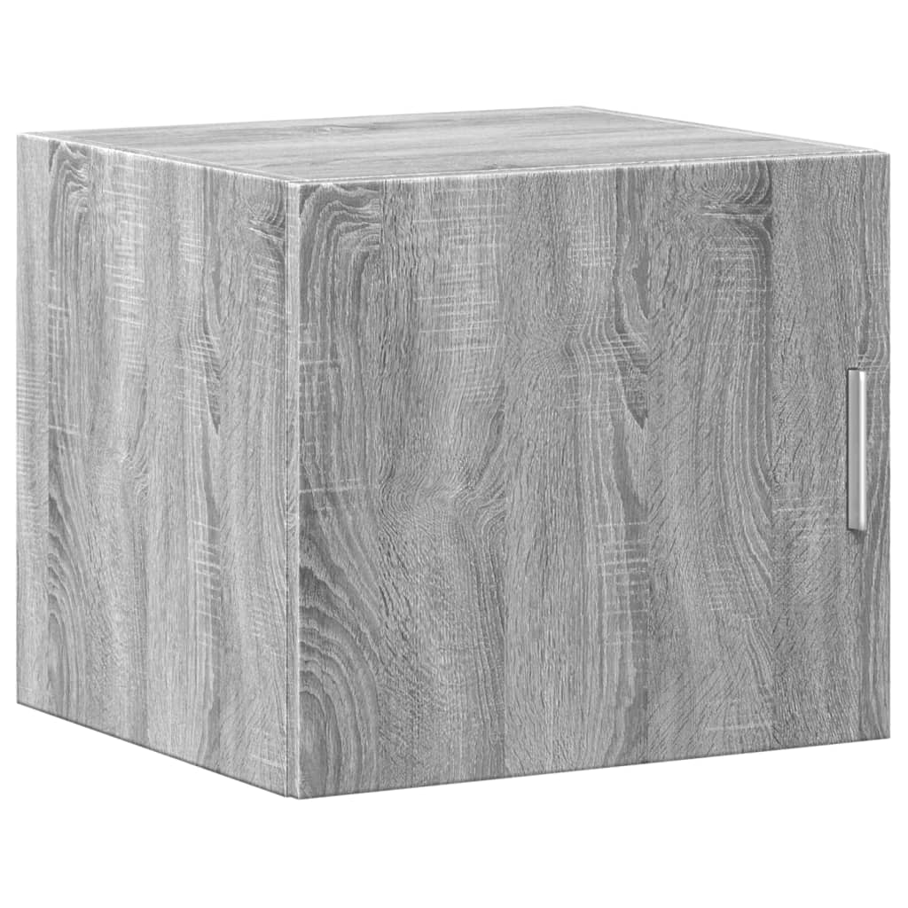 Opbergkast smal 45x42,5x225 cm bewerkt hout grijs sonoma eiken
