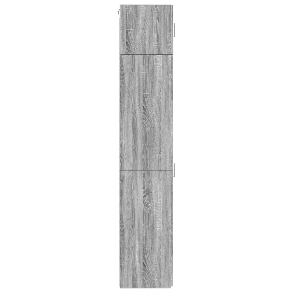 Opbergkast smal 45x42,5x225 cm bewerkt hout grijs sonoma eiken