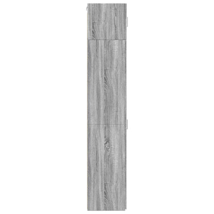 Opbergkast smal 45x42,5x225 cm bewerkt hout grijs sonoma eiken