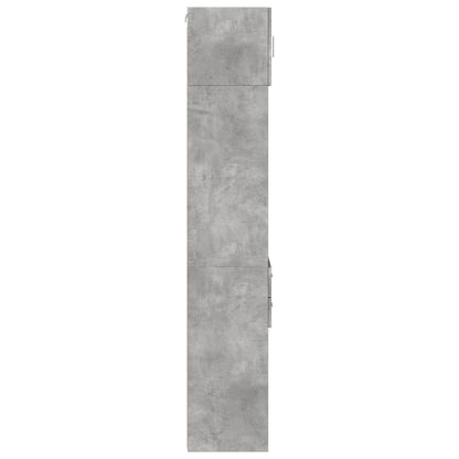 Opbergkast smal 45x42,5x225 cm bewerkt hout betongrijs