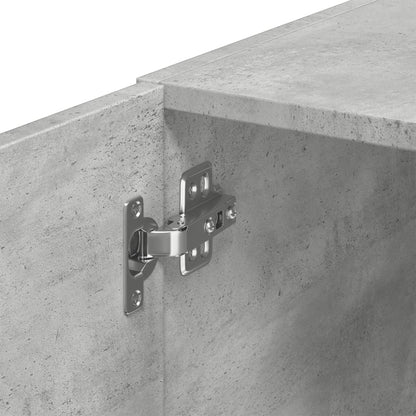Opbergkast smal 45x42,5x225 cm bewerkt hout betongrijs