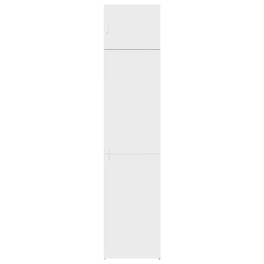 Opbergkast Smal 50X42,5X225 Cm Bewerkt Hout Wit