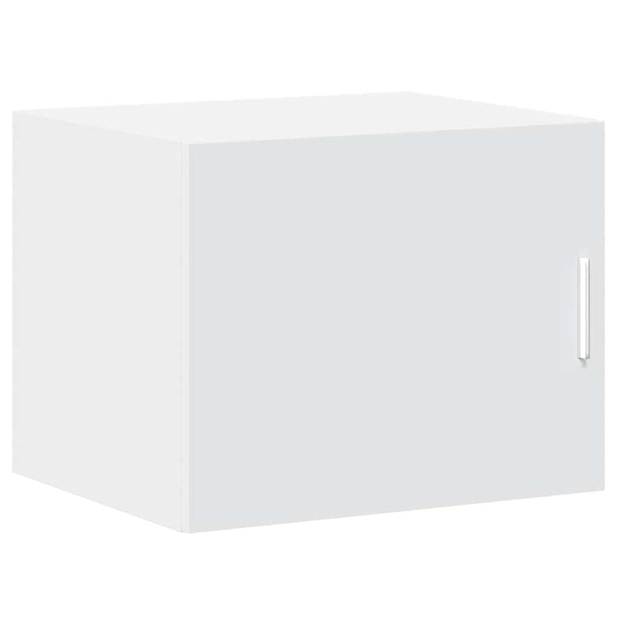 Opbergkast Smal 50X42,5X225 Cm Bewerkt Hout Wit