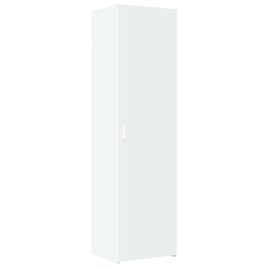 Opbergkast Smal 50X42,5X225 Cm Bewerkt Hout Wit