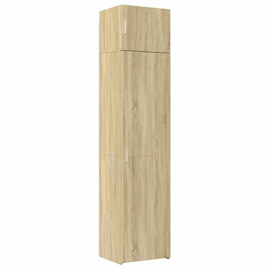 Opbergkast Smal 50X42,5X225 Cm Bewerkt Hout Kleurig Sonoma eiken