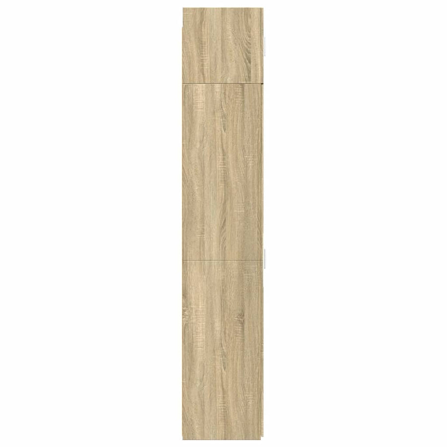 Opbergkast Smal 50X42,5X225 Cm Bewerkt Hout Kleurig Sonoma eiken