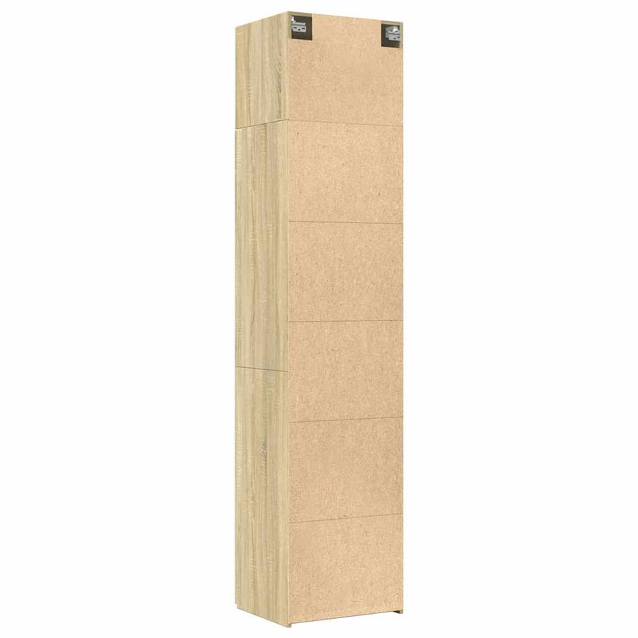 Opbergkast Smal 50X42,5X225 Cm Bewerkt Hout Kleurig Sonoma eiken