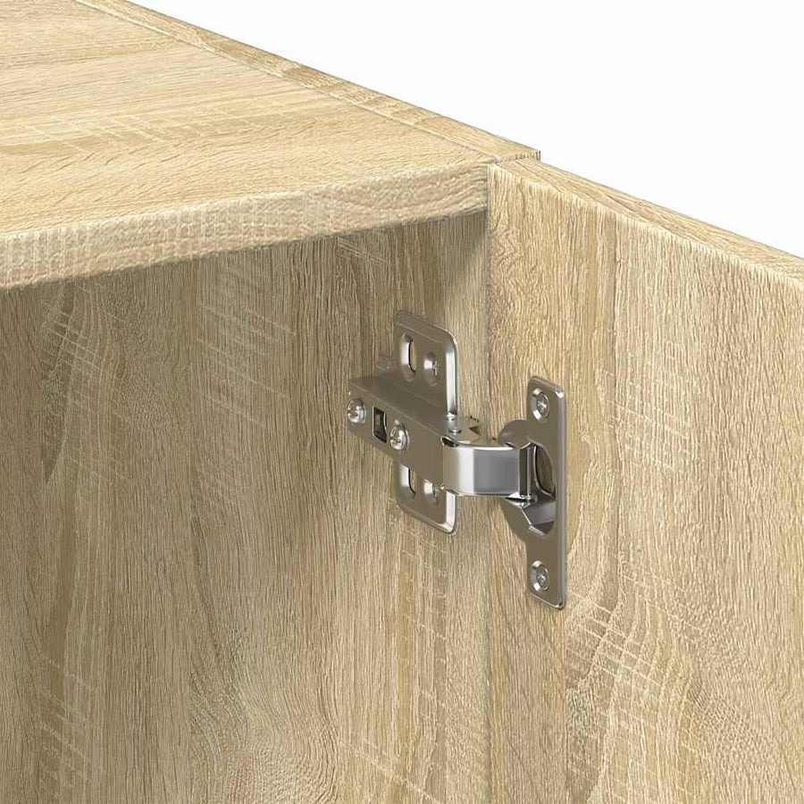 Opbergkast Smal 50X42,5X225 Cm Bewerkt Hout Kleurig Sonoma eiken