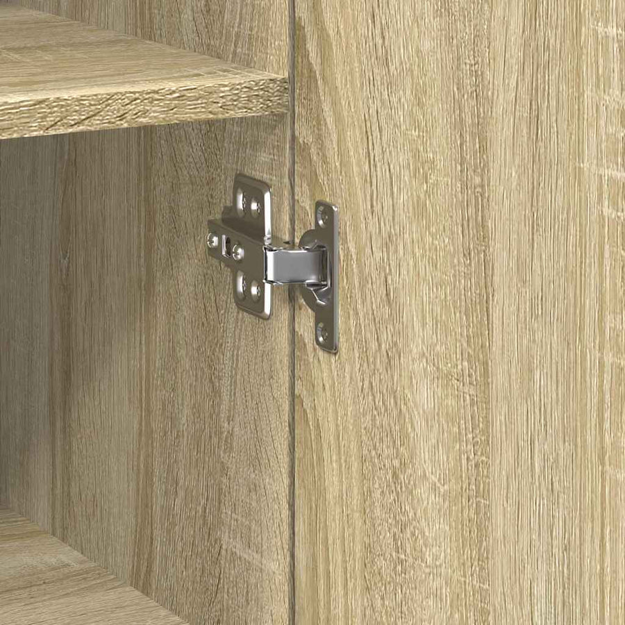 Opbergkast Smal 50X42,5X225 Cm Bewerkt Hout Kleurig Sonoma eiken