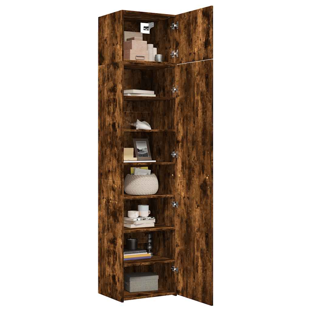 Opbergkast Smal 50X42,5X225 Cm Bewerkt Hout Kleur 1