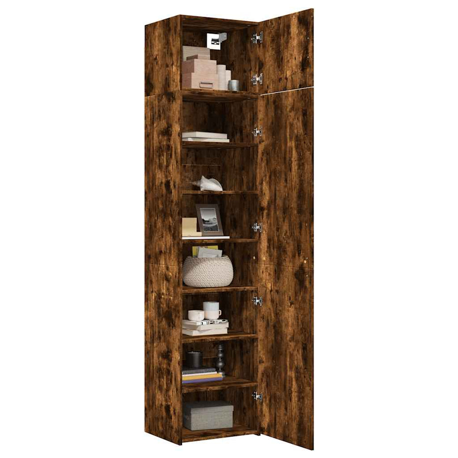 Opbergkast Smal 50X42,5X225 Cm Bewerkt Hout Kleur 1