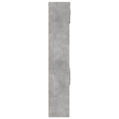 Opbergkast smal 50x42,5x225 cm bewerkt hout betongrijs