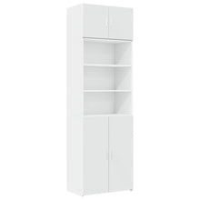 Opbergkast 70X42,5X225 Cm Bewerkt Hout Wit