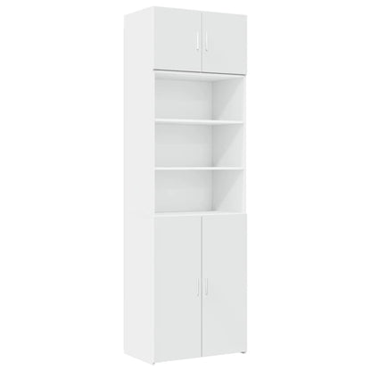 Opbergkast 70X42,5X225 Cm Bewerkt Hout Wit