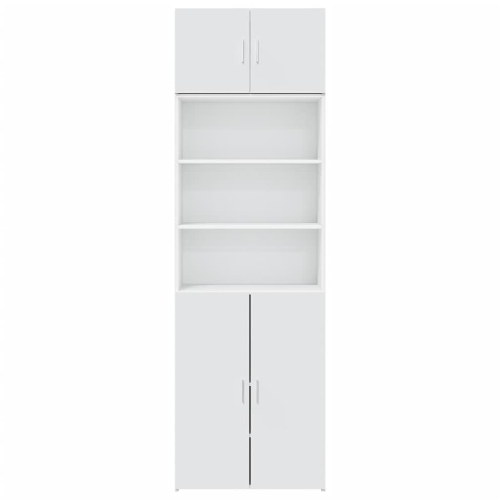 Opbergkast 70X42,5X225 Cm Bewerkt Hout Wit